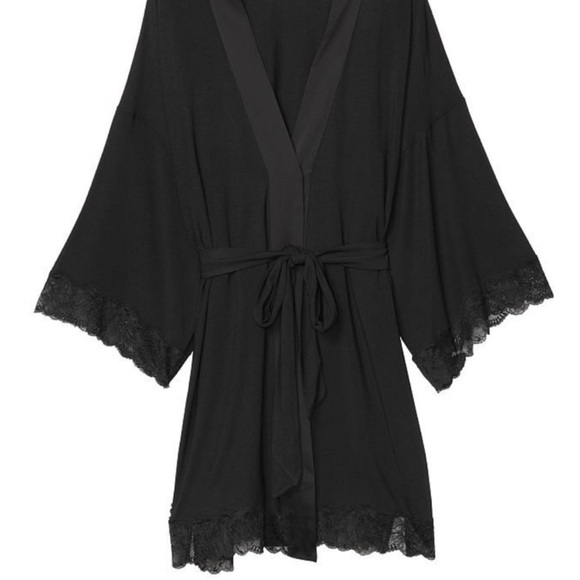 VICTORIA'S SECRET Modal Lace-Trim Robe - Picture 3 of 5
